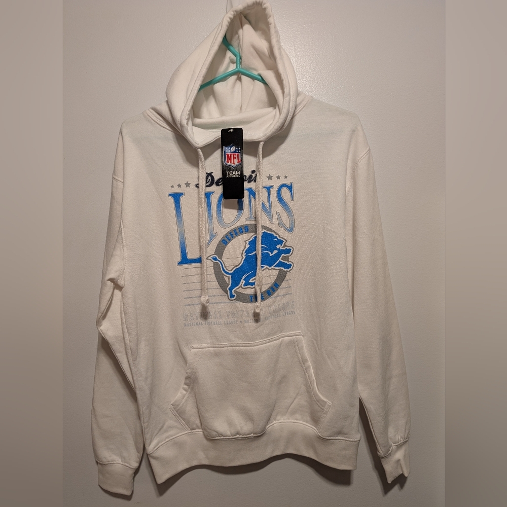 NFL Team Lions White Hoodie Brand New with tag from NFL Size SP